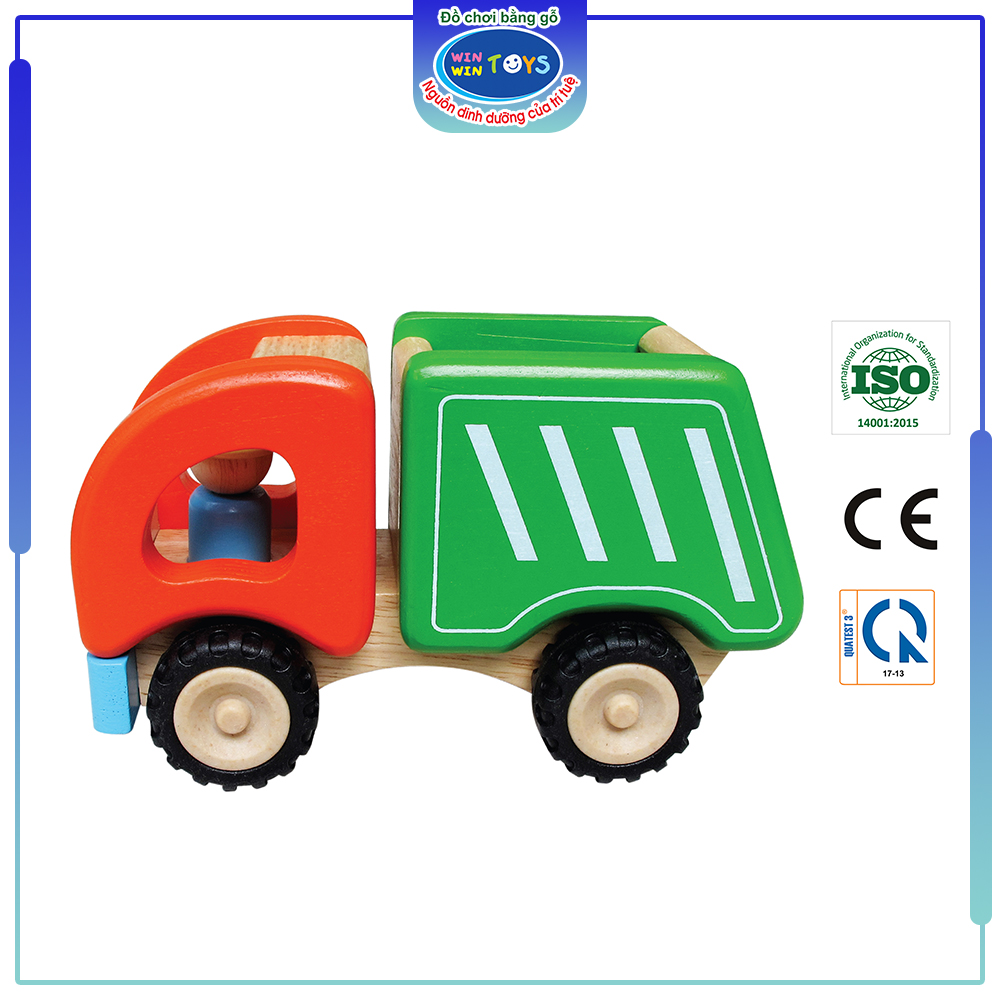 Đồ chơi gỗ Xe rác | Winwintoys 63292 | Phát triển trí tưởng tượng và làm quen màu sắc | Đạt tiêu chuẩn CE và TCVN