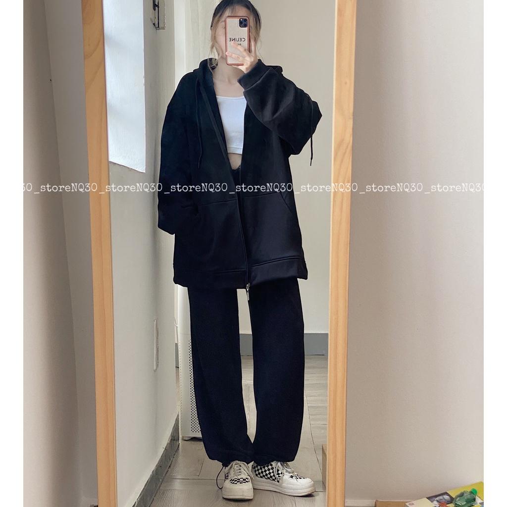 Áo Khoác Nỉ Hoodie Zip Form Rộng Nam Nữ Unisex