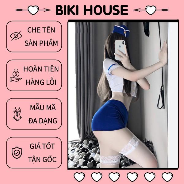 Cosplay thủy thủ ôm body sexy gợi cảm áo croptop váy ngủ ôm cosplay tiếp viên hàng không quyến rũ BIKI HOUSE N721 - HCM