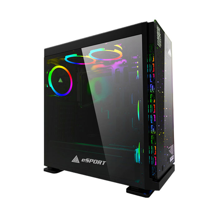 Thùng Máy Tính Case VSP Gaming FA-403 Kính Cường Lực - Hàng nhập khẩu