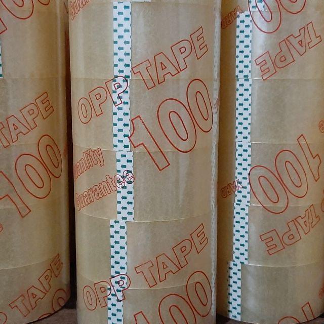 Băng keo dán thùng 1 cây loại 100yard, 6 cuộn 1.2kg