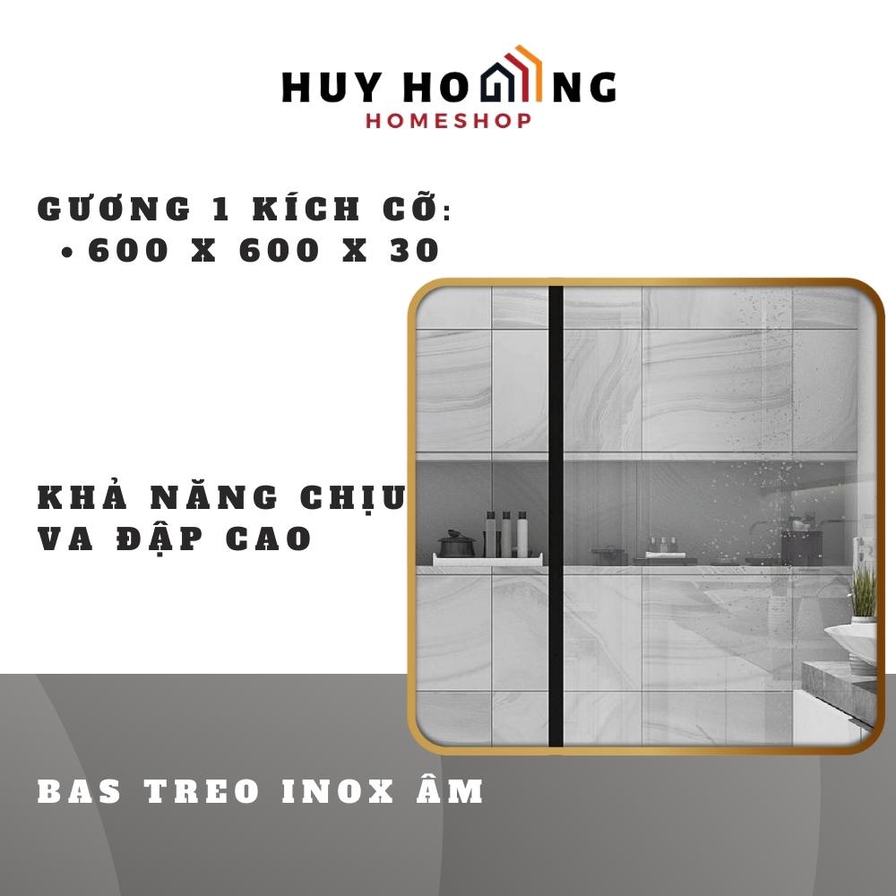 Gương soi hình vuông khung viền nhôm GLSMIRROR F11S20