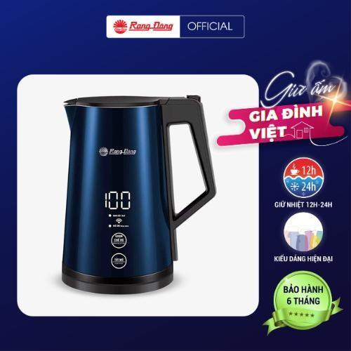 Ấm đun siêu tốc thông minh Rạng Đông Rạng  1,7L model AST17P1.S điều khiển qua app điện thoại, cài đặt hẹn giờ