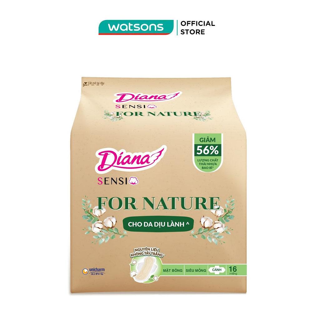 Băng Vệ Sinh Diana Sensi For Nature Siêu Mỏng Cánh 16pcs