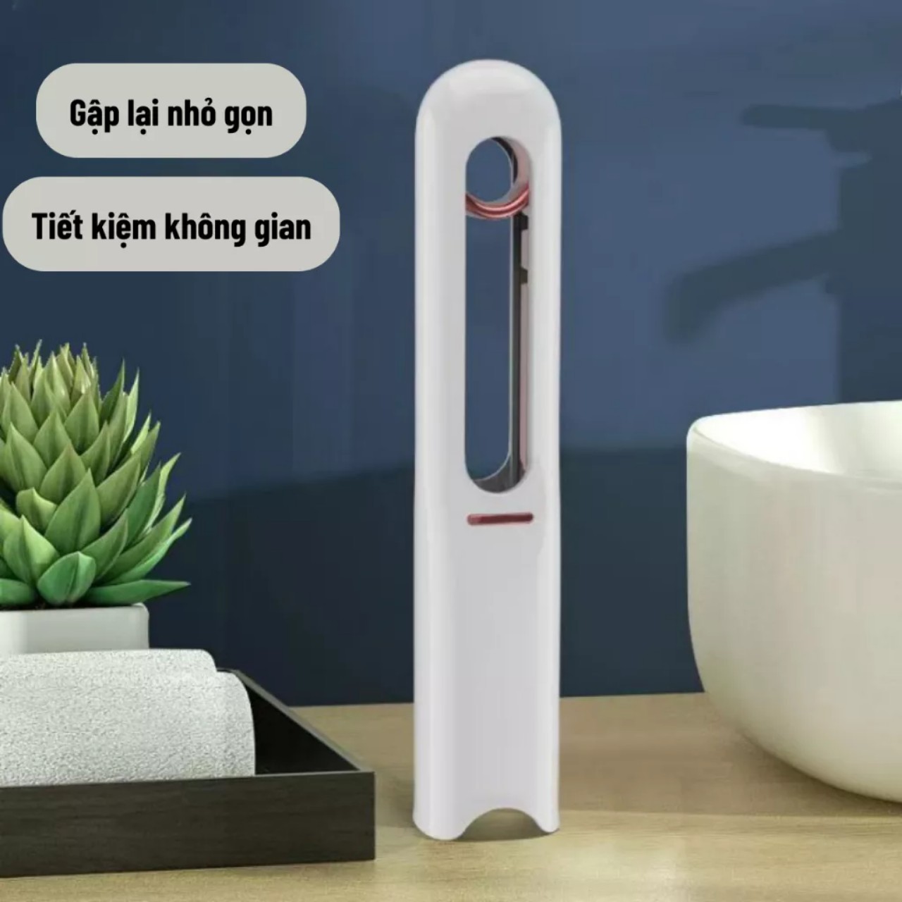 Cây lau kính tự vắt mini gấp gọn, dụng cụ lau vê sinh nhà bếp