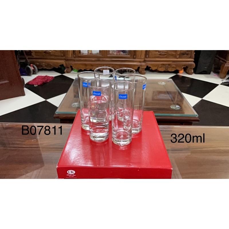 Cốc Cao Trơn B07811-320ml/BB07812-340ml -Ly Thủy Tinh-Cốc Thủy Tinh Ocean-6cái/Hộp