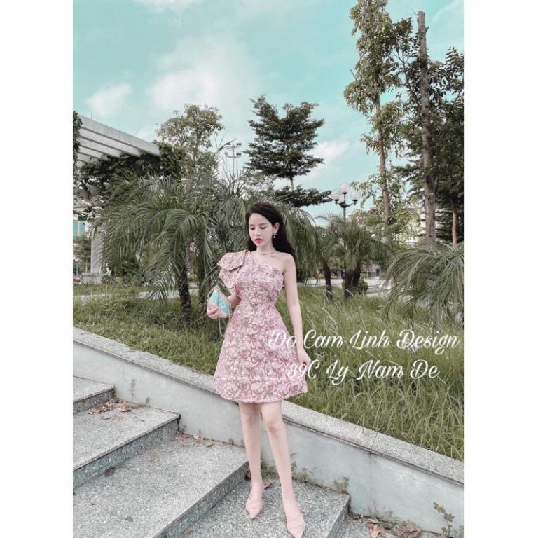 ĐẦM XOÈ GẤM LỆCH VAI NƠ - SIZE M/L ĐẾN 57kg - MS131V MMR