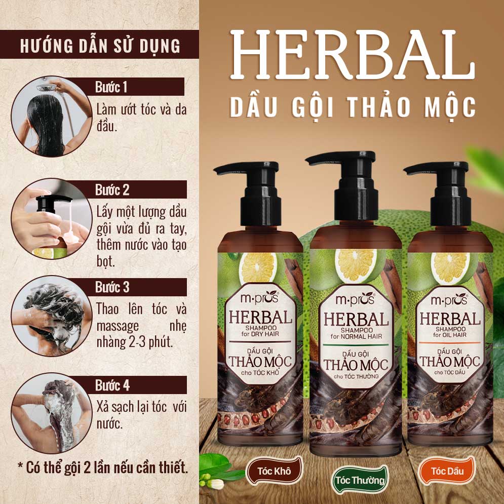 Dầu Gội Thảo Mộc M.pros - Dành Cho Tóc Dầu