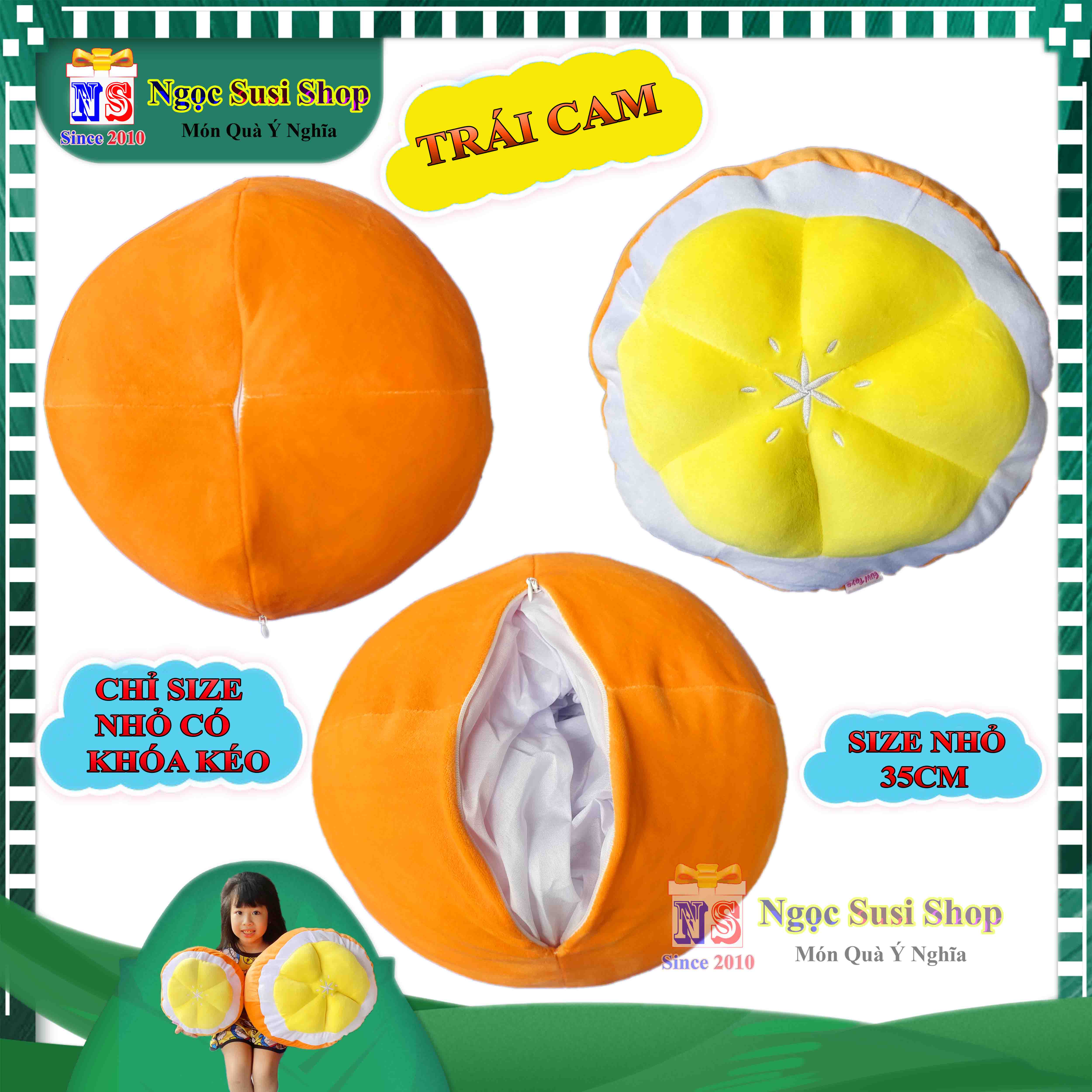 GẤU BÔNG TRÁI CAM SIÊU TO ÔM NGỦ TRANG TRÍ - THÚ BÔNG HÌNH TRÁI CAM SIÊU MỀM NHẸ