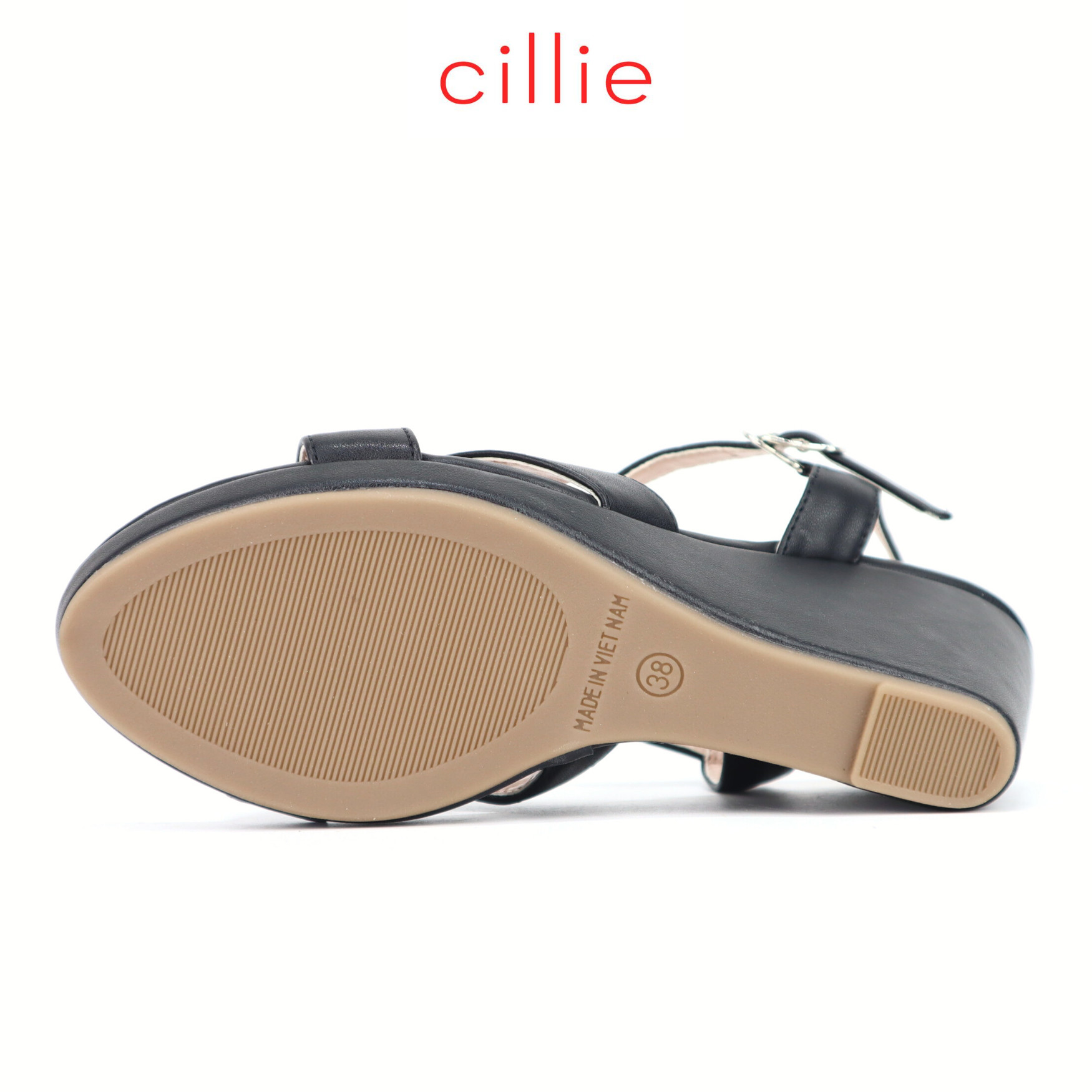 Giày sandal đế xuồng cao 9cm quai chéo Cillie 1197 [FORM BÉ - CHỌN LÊN 1 SIZE]