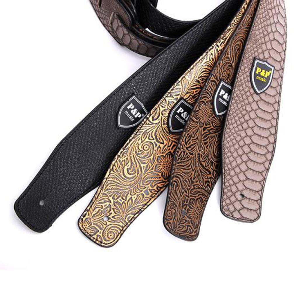 Durable PU Leather Strap Belt for Guitar Bass Musical Instrument Accessory