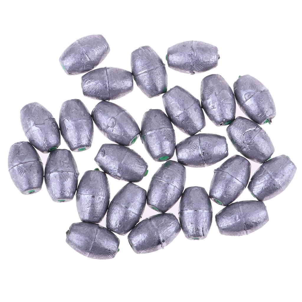 25Pcs Fishing Lead Weights - Lead Fishing Sinker Weight - Saltwater Freshwater