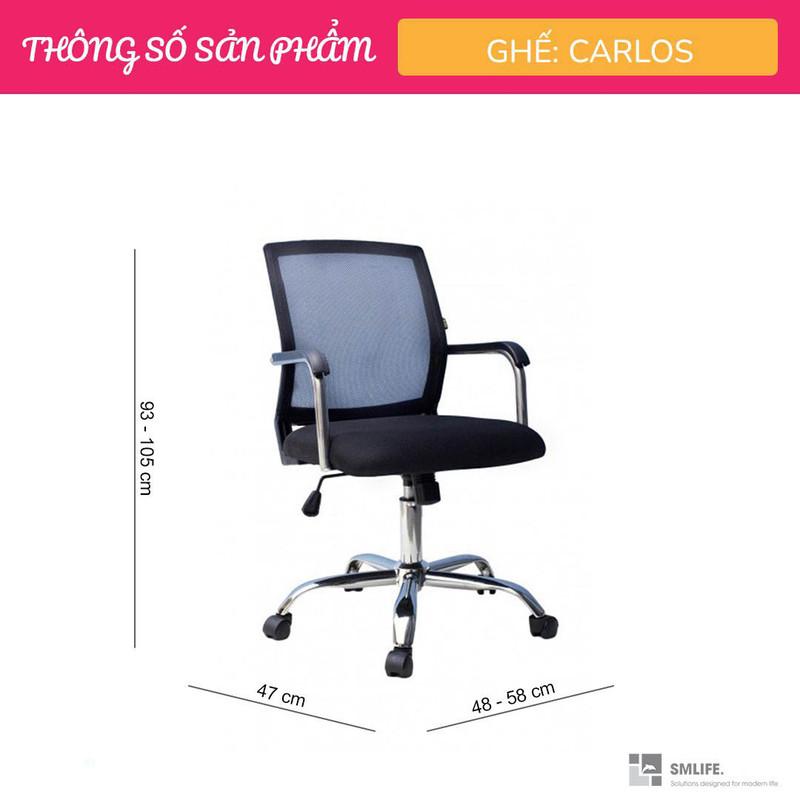 Ghế xoay nhân viên SMLIFE Carlos