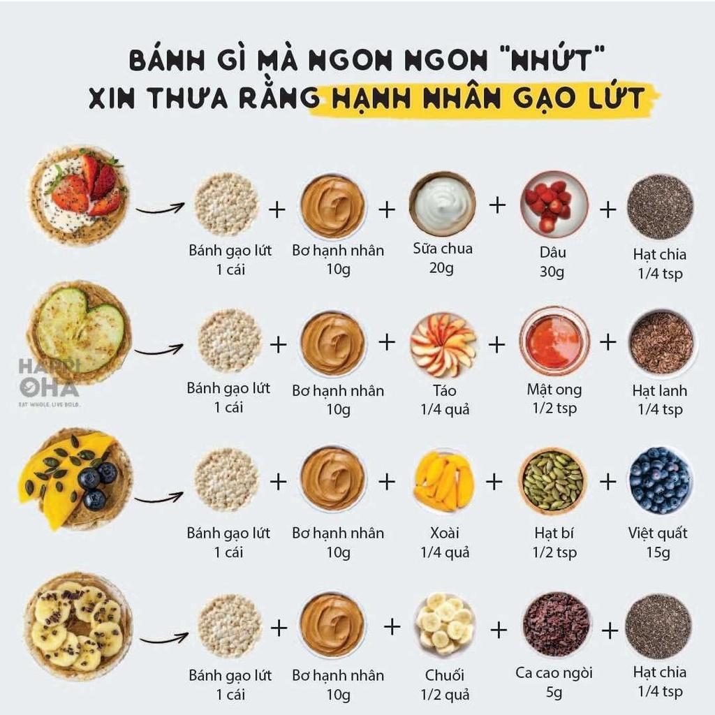 Bộ Snack S24 24 khẩu phần ngũ cốc giảm cân granola, bánh gạo lứt nguyên hạt và bơ hạt