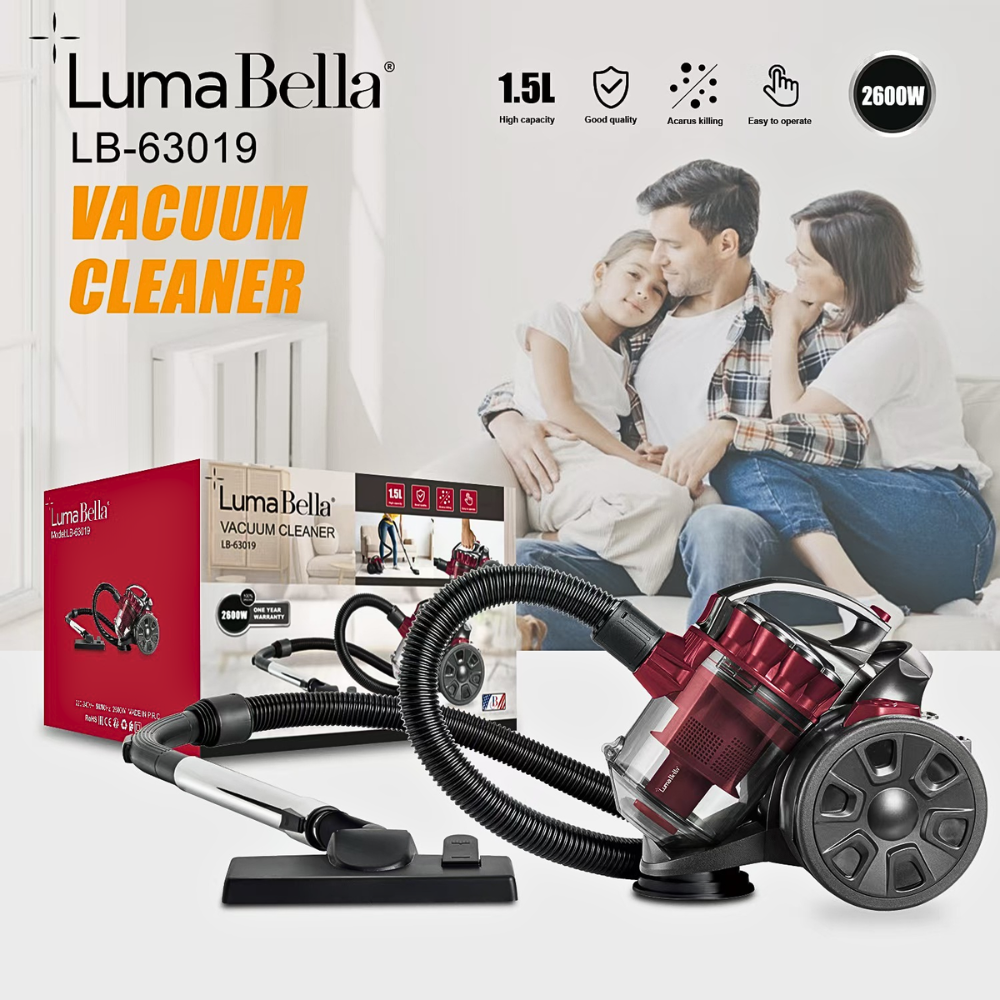 Máy hút bụi gia đình Lumabella LB-63019 đa năng công suất cao, lực hút mạnh, công nghệ giảm tiếng ồn - DELIYA - HÀNG CHÍNH HÃNG