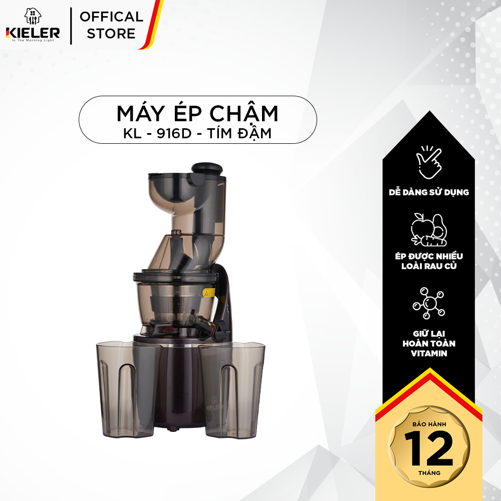 Máy ép chậm trái cây Kieler KL-916D 0.45L Máy ép hoa quả hàng chính hãng Đức công suất mạnh 240W giữ nguyên dưỡng chất Vitamin