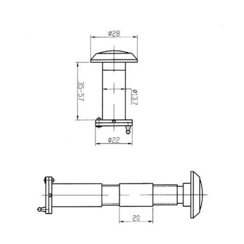 Mắt thần cửa đi 180 độ Yale dòng V0401A - Hàng chính hãng