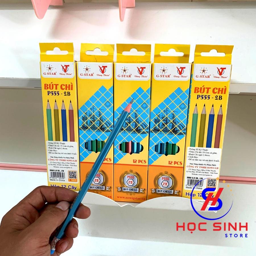 Hộp 12 Cây Bút Chì Gỗ 2B Gstar P555