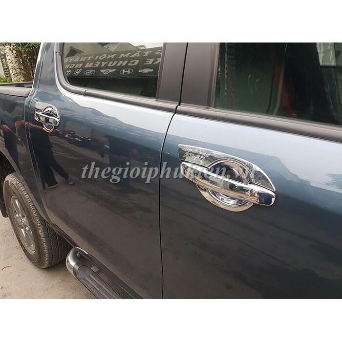 Bộ ốp tay nắm, hõm cửa xe Mazda BT-50, BT50 mạ Crom