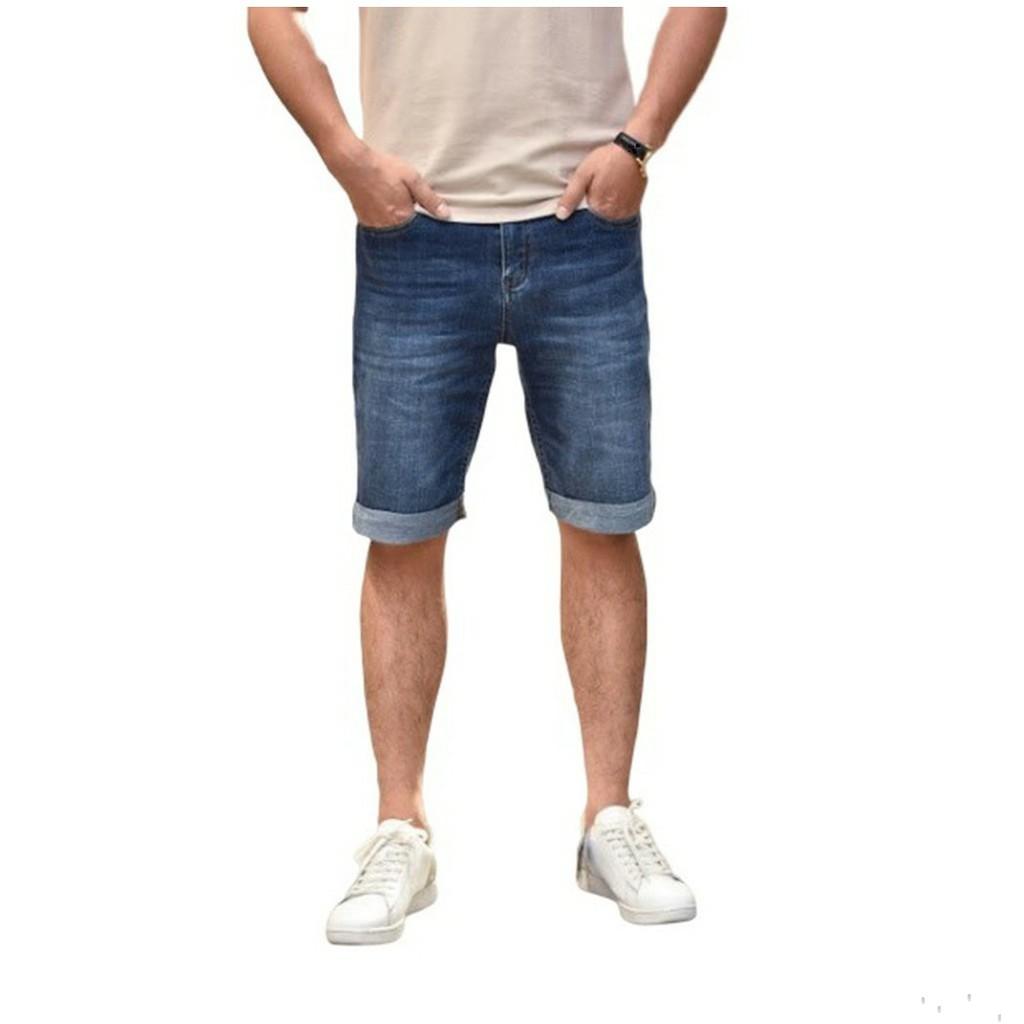 Quần short nam chất jean King168 , co dãn , ngang đầu gối trên Mẫu TB03