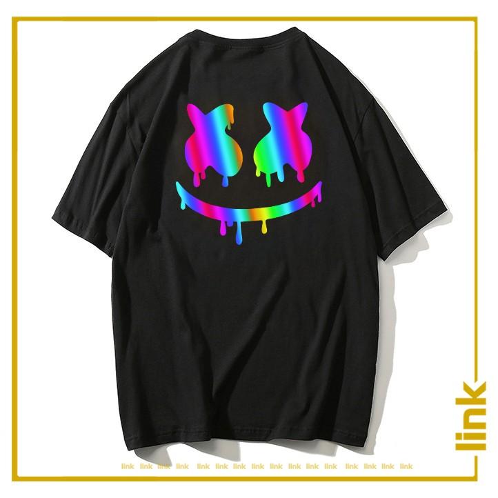 Áo phản quang MẶT MARSHMELLO chảy độc lạ 7 màu tay lỡ Unisex
