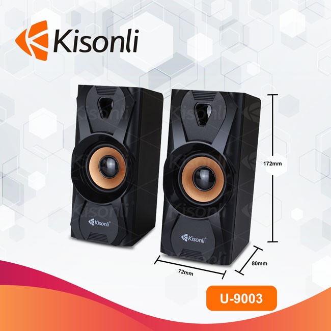 Bộ loa KISONLI U-9003 ( 2 cái/ bộ ) màu đen