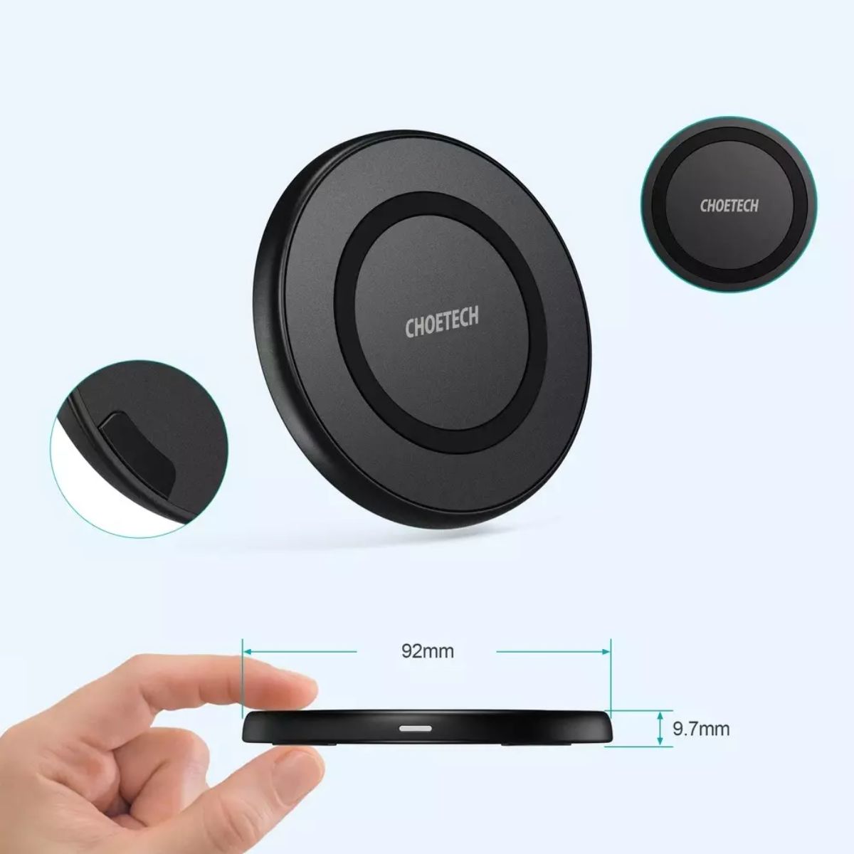 Đế sạc Choetech T526 không dây công suất 10W (hàng chính hãng)