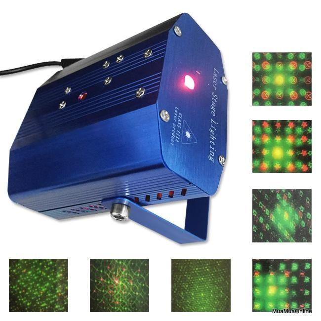 Đèn Trang Trí Chiếu Laser Cảm Biến Nhạc