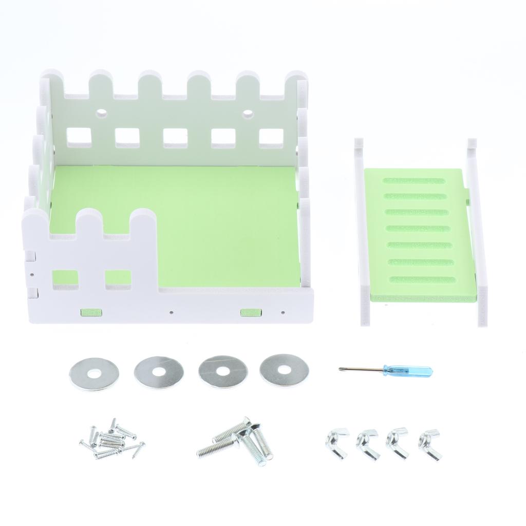 Wooden Hamster House Hideout Hideaway Exercise Toys for Rat Mouse pink