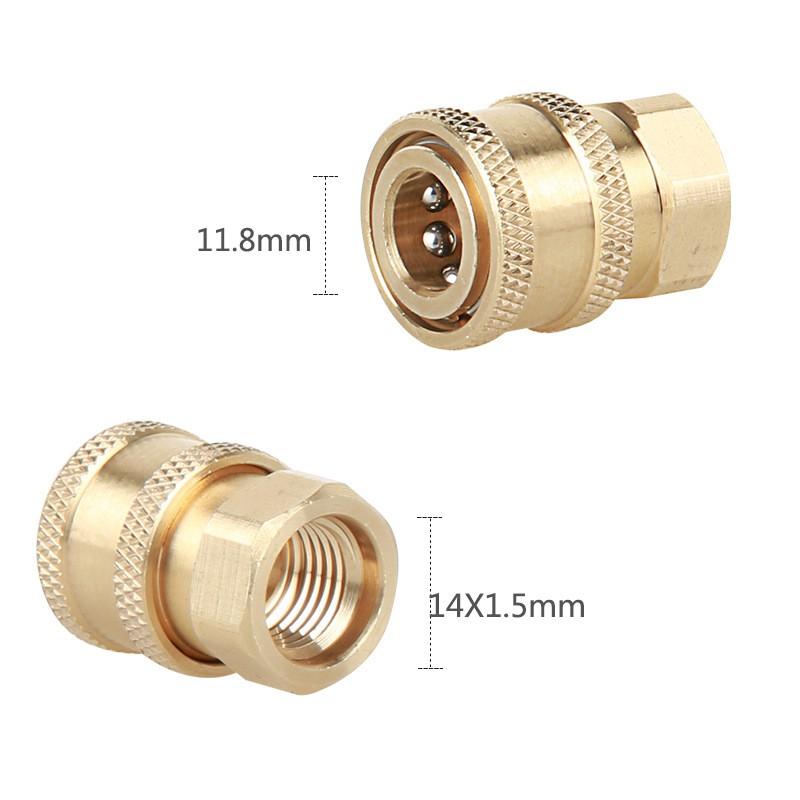 Khớp nối nhanh 1/4" ren 13mm 14mm 18mm 22mm dành cho may rua xe cao ap gia dinh mini