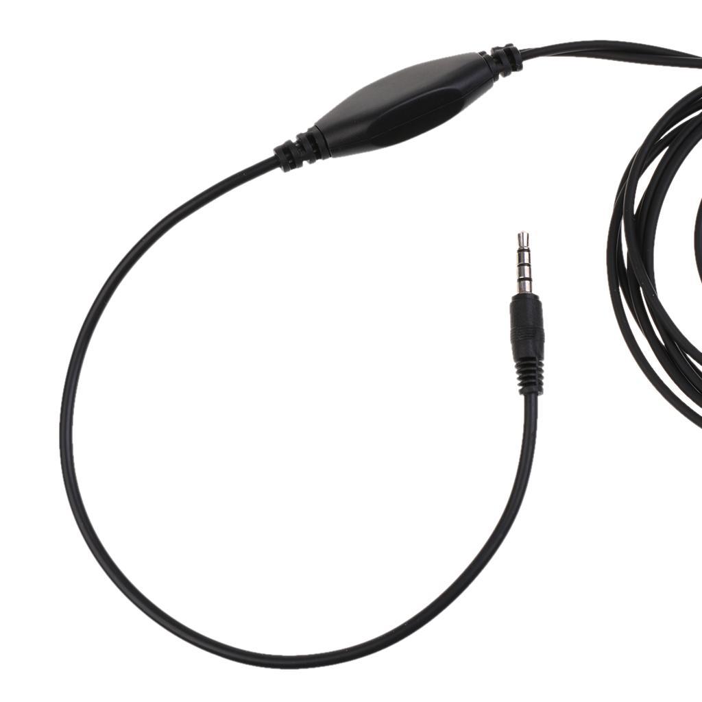 2x 2 in 1 Headphones 3.5mm Connectors Universal Compatibility Black