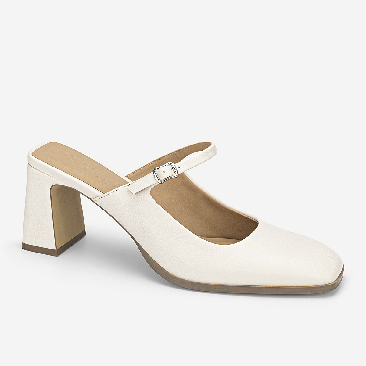 Vascara Guốc Mules Mary Janes Block Heel - GNN 0222