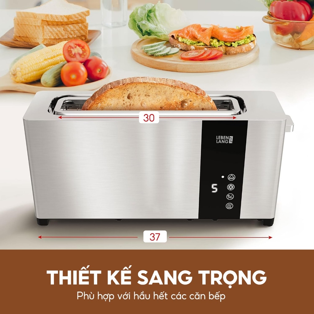 Máy nướng bánh mì Sothing Lebenlang LBL9899 dùng hâm nóng, nướng bánh sandwich 850w- Hàng chính hãng