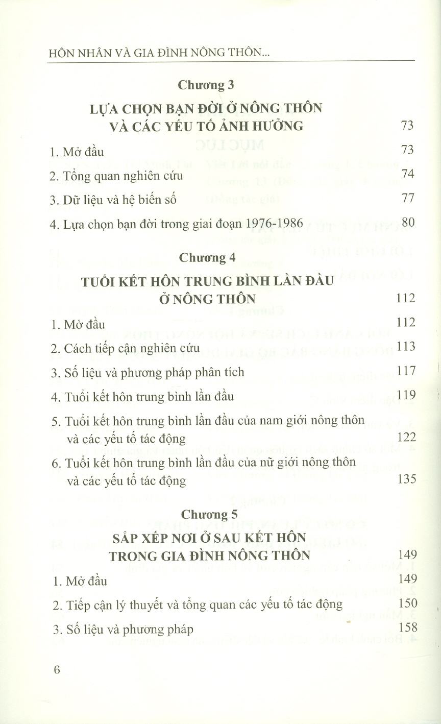 HÔN NHÂN VÀ GIA ĐÌNH Nông Thôn Đồng Bằng Bắc Bộ Giai Đoạn 1976 - 1986 (Sách chuyên khảo)