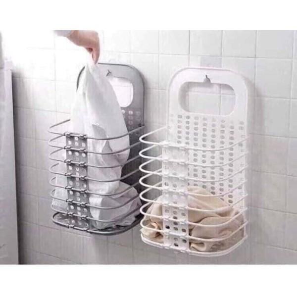 Giỏ Đựng Đồ, Quần Áo Bẩn Kế Máy Giặt Gấp Gọn Treo Tường Tiện Lợi - Rổ Treo Tường Đựng đồ