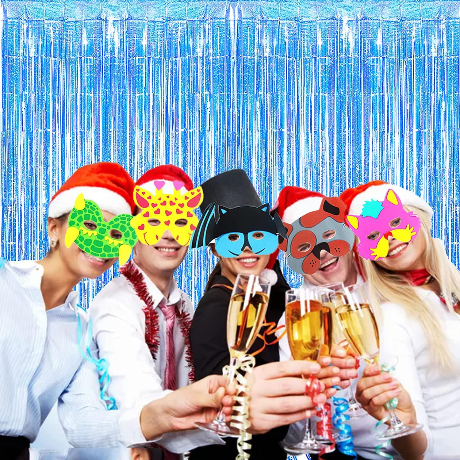 Rèm viền kim loại Rèm viền kim loại sáng bóng Rèm lưới Sequin Rèm kim loại sáng bóng Lung linh cho các bữa tiệc sinh nhật Đám cưới 2 chiếc