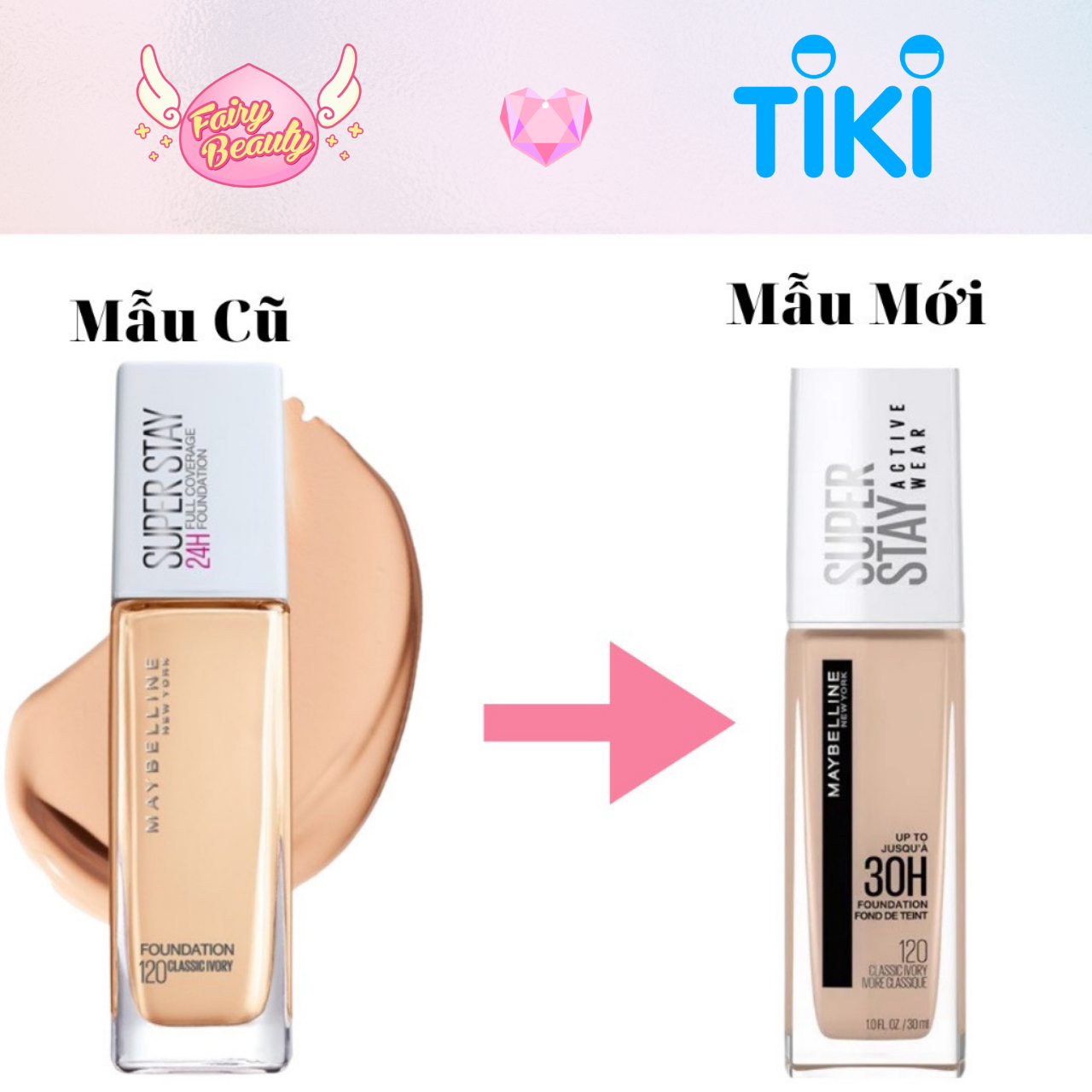 Kem Nền Siêu Kiềm Dầu Lâu Trôi Mềm Mịn 24H Super Stay Full Coverage Foundation 30ml