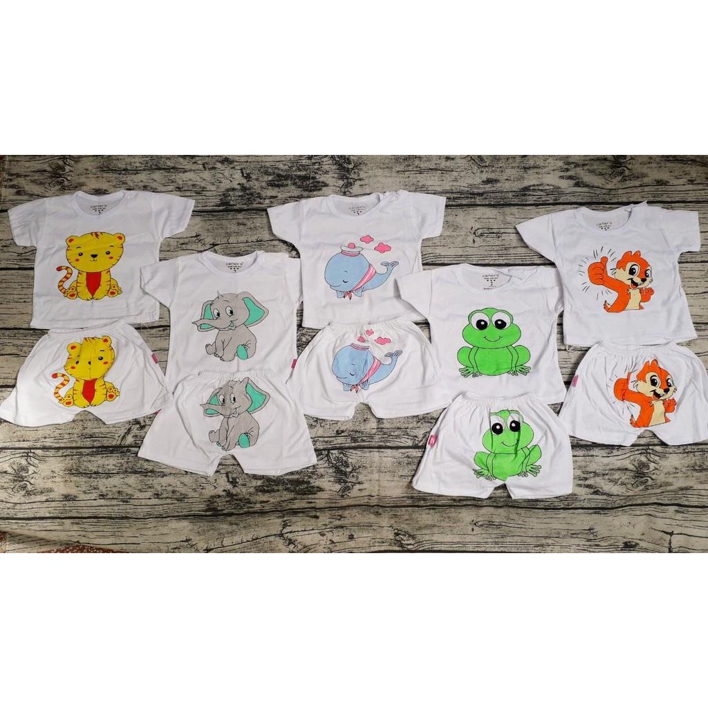 Set 5 bộ quần áo cộc tay cotton Cater cực xinh cho bé