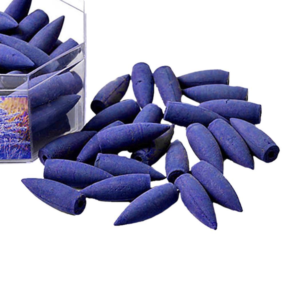 Incense Burner Backflow Censer Tower Holder +70pcs Lavender Incense Cone