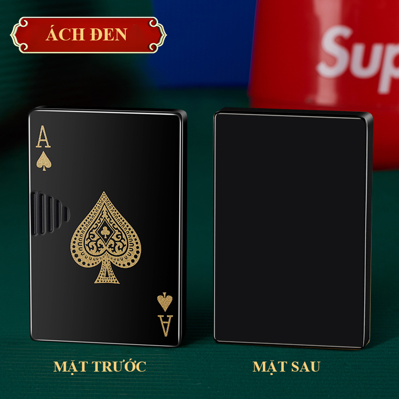 Bật Lửa Điện Hình Lá Bài – Sạc Điện