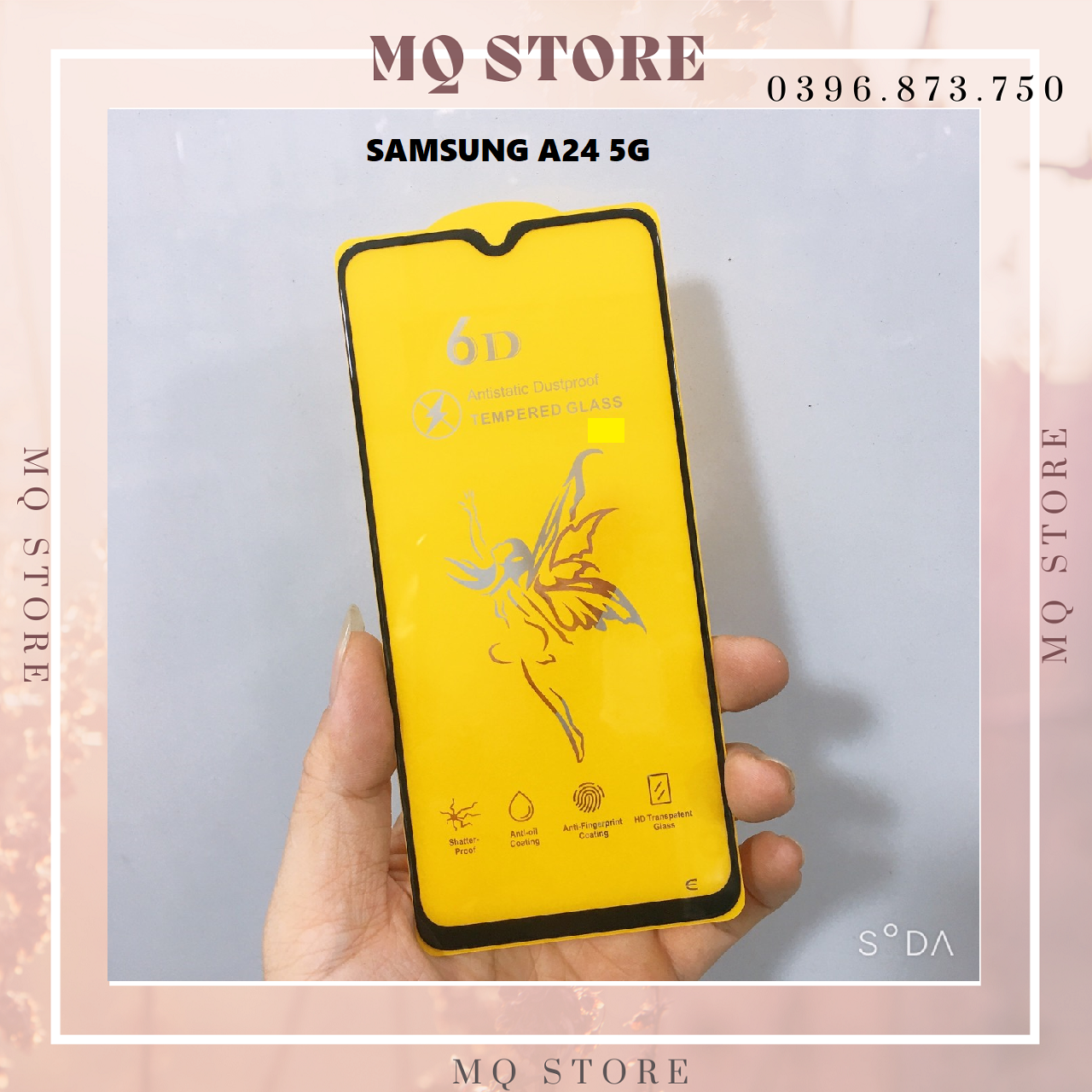 Kính cường lực dành cho Samsung a14/ a24/ a34 /A54 5g full màn hình 6D thiên thần cao cấp