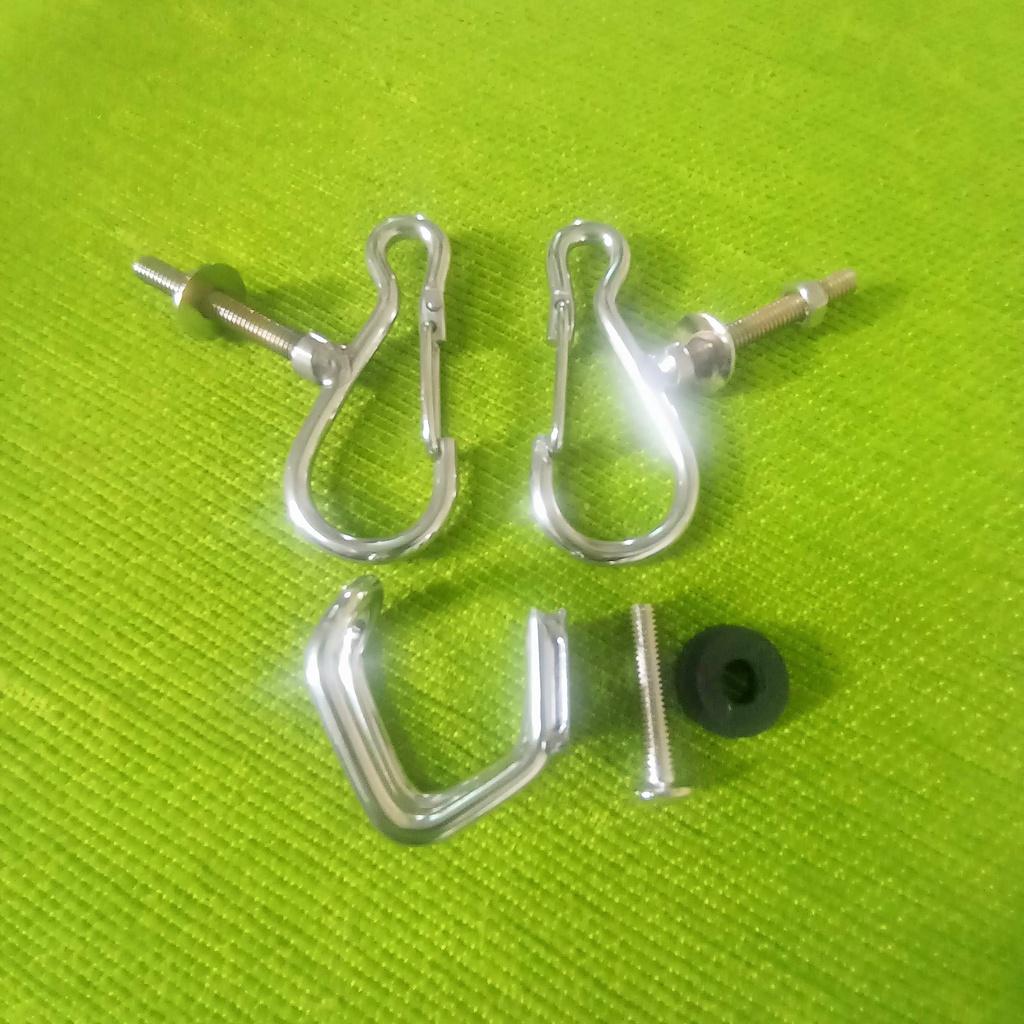 BỘ MÓC TREO CÓ KHOÁ INOX GẮN CÁC LOẠI XE MÁY