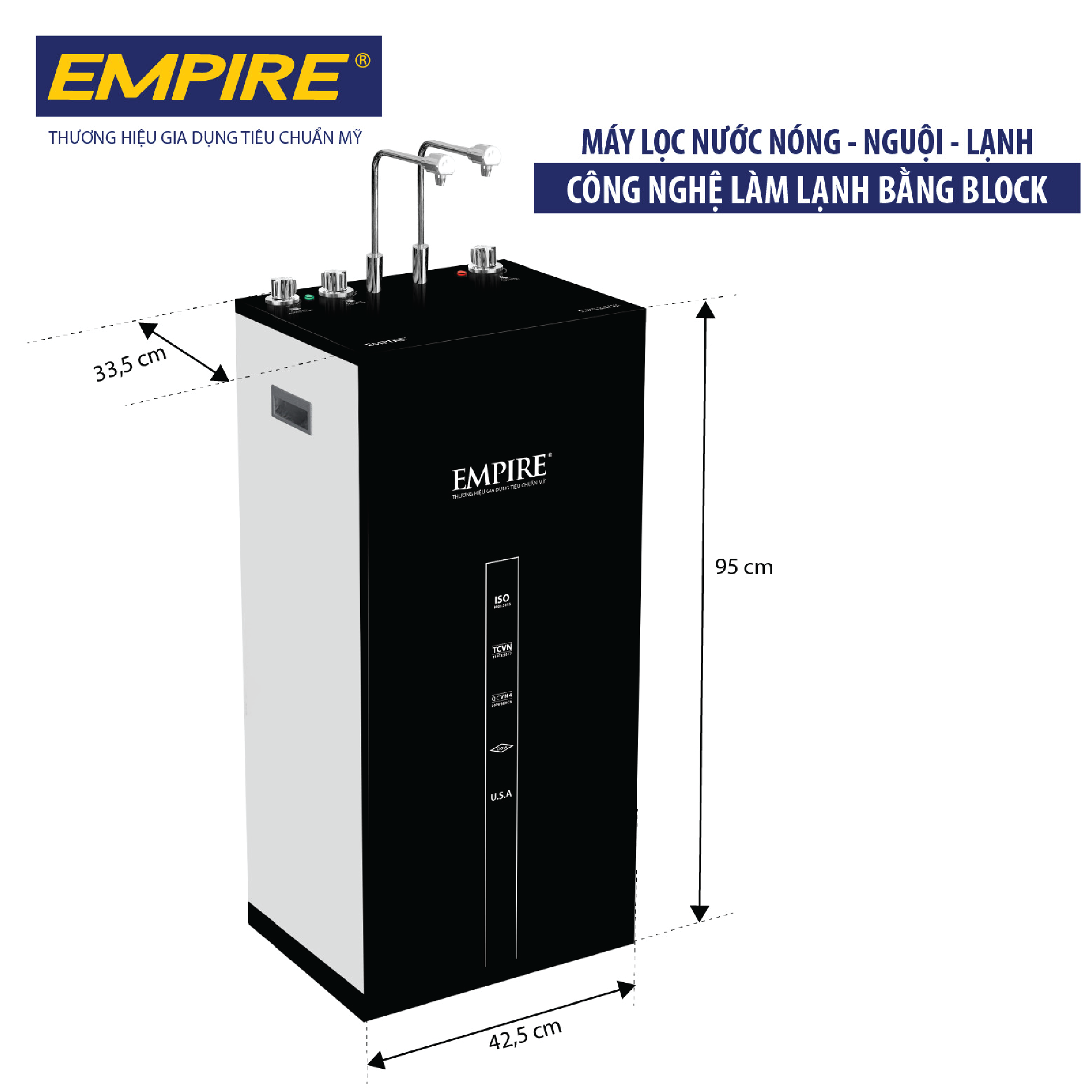 MÁY LỌC NƯỚC NÓNG NGUỘI LẠNH_BLOCK EMPIRE – MODEL 066 - Hàng chính hãng.