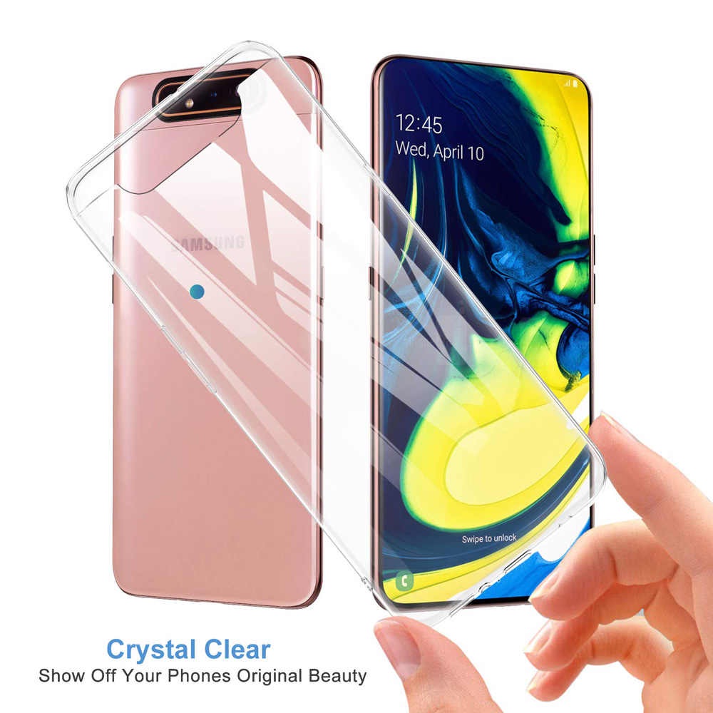 Ốp lưng silicon dẻo trong suốt cho Samsung Galaxy A80 / A90 hiệu Ultra Thin siêu mỏng 0.6mm - Hàng nhập khẩu