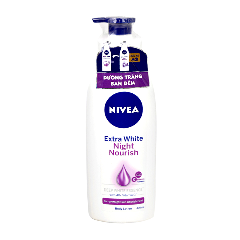 Sữa dưỡng thể trắng da ban đêm Nivea Extra White Night Nourish (400ml)