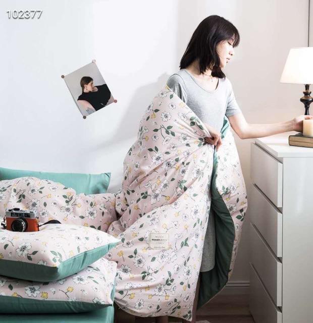 Bô chăn ga Cotton hoạt tính - Hoa hồng leo.