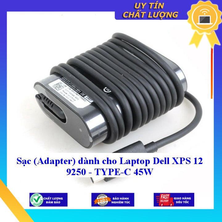 Sạc (Adapter) dùng cho Laptop Dell XPS 12 9250 - TYPE-C 45W - Hàng Nhập Khẩu New Seal