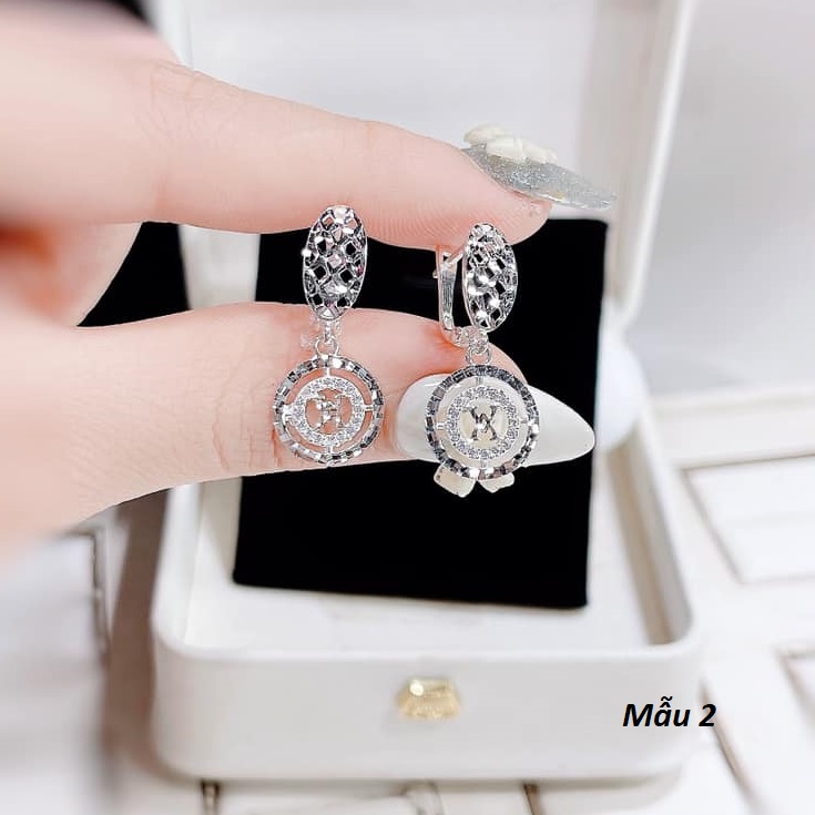 Bông tai bạc thời trang khoá bập cao cấp chất liệu bạc s925 MS076a