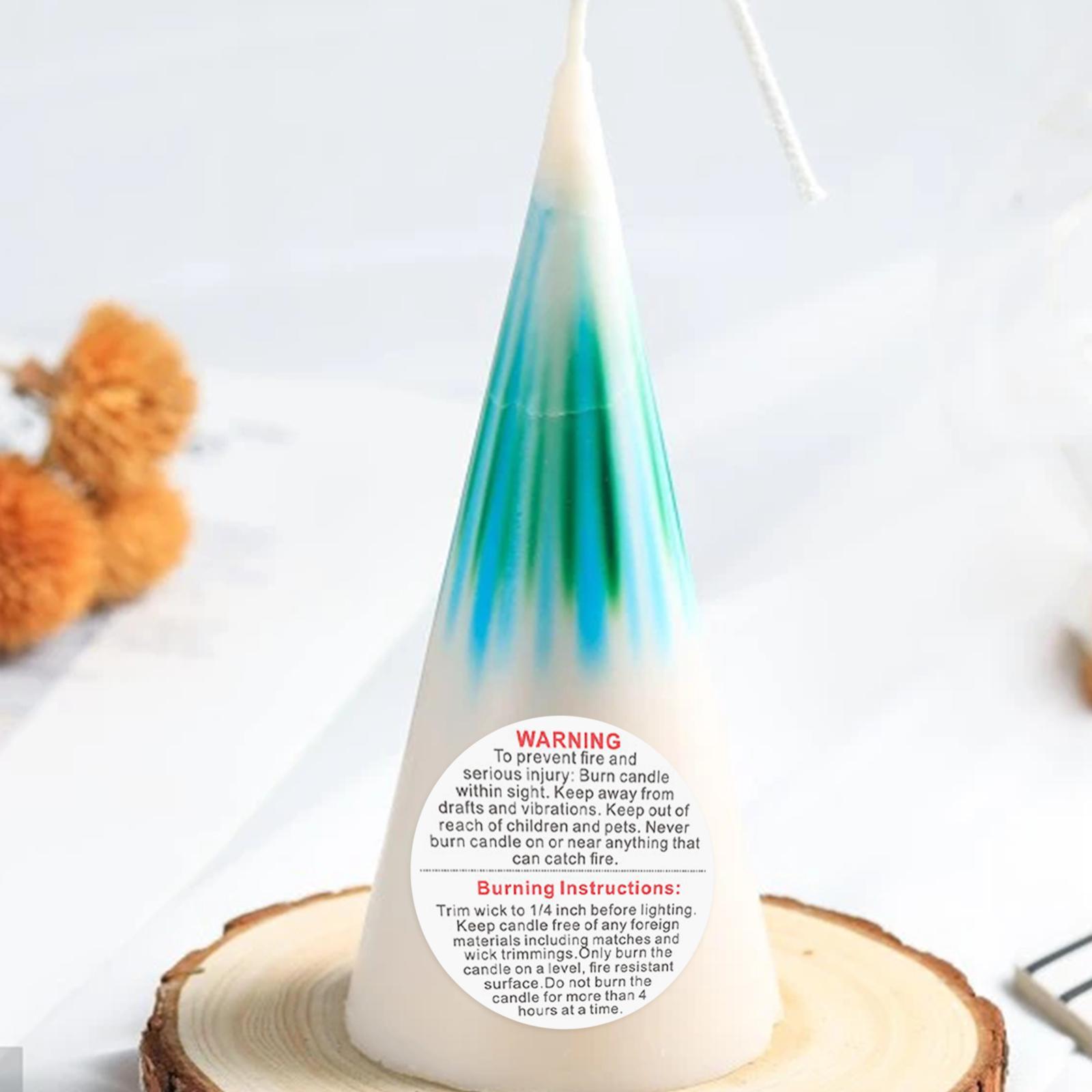 500Pcs Candle Warning Stickers  Melt  Instruction Container Label