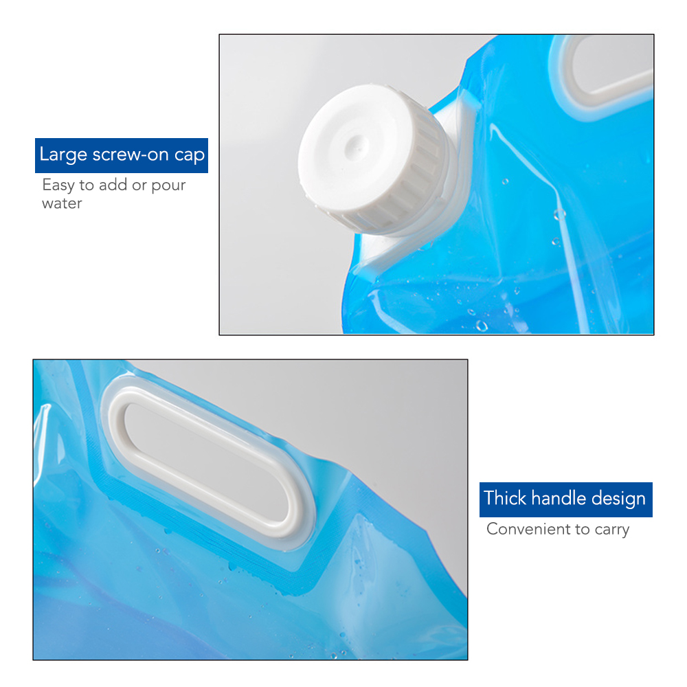 Túi Đựng Nước 5L/10L Có Thể Gập Lại Dùng Cho Cắm Trại Đi Bộ Đường Dài Sinh Tồn Khẩn Cấp